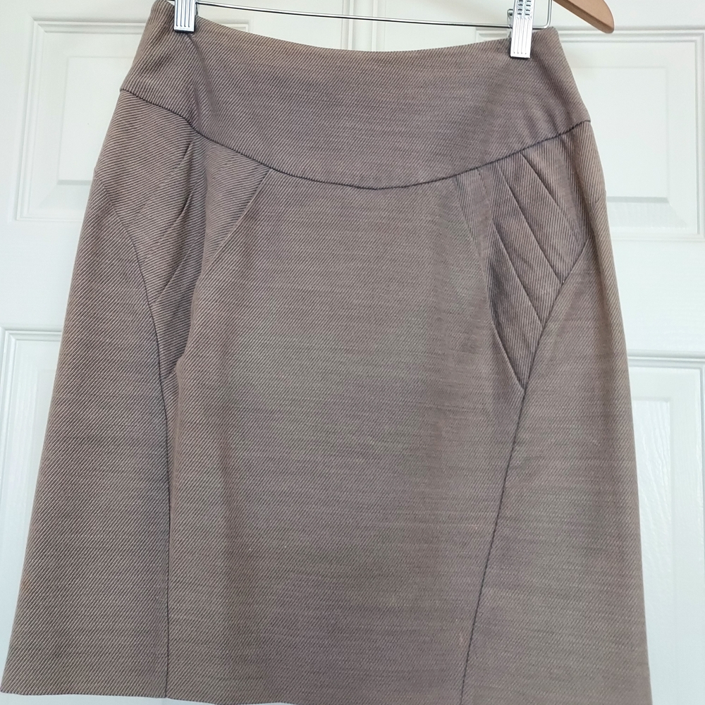 Baraschi Women's Tan/brownish Pencil Skirt, Size 4